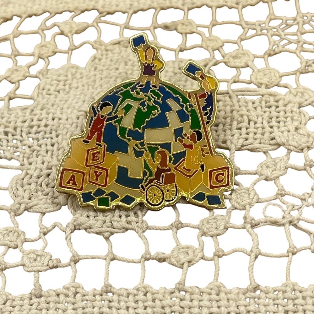 Colorful Enamel World Pin